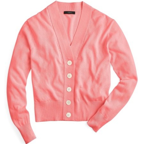 J. Crew Sweaters - J.Crew Coral V Neck Cardigan
